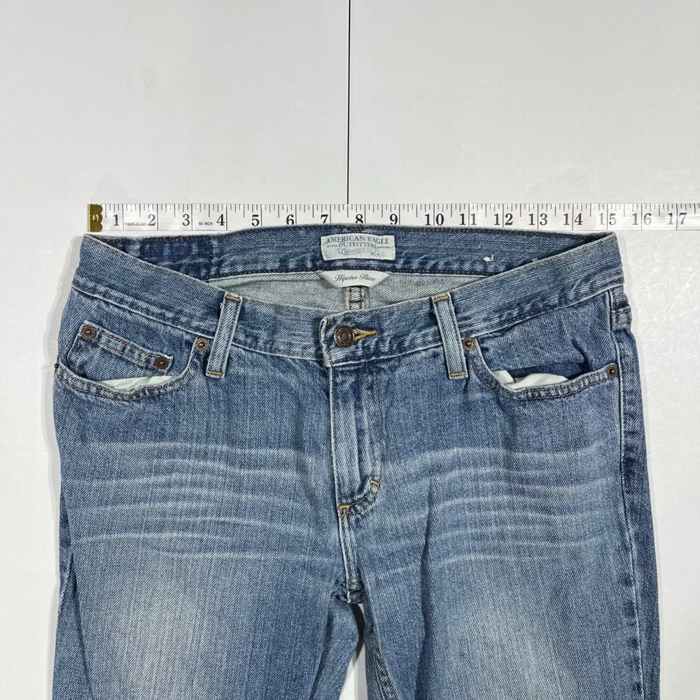 American Eagle Retro 70s Hipster Flare Jeans Womens 6Y2K Low‎ Rise Bell Bottoms